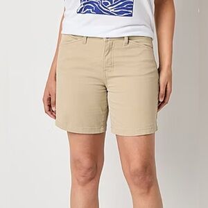 St. John’s Bay | 7” Bermuda Shorts in Beige Size 10P